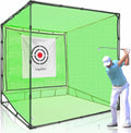 Golf Cage Net,Golf Cage Netting,Golf Hitting Cage,Golf Nets for Backyard Driving, Heavy Duty Golf Cage Net,High Impact Golf Net System with Target(Size Optional)
